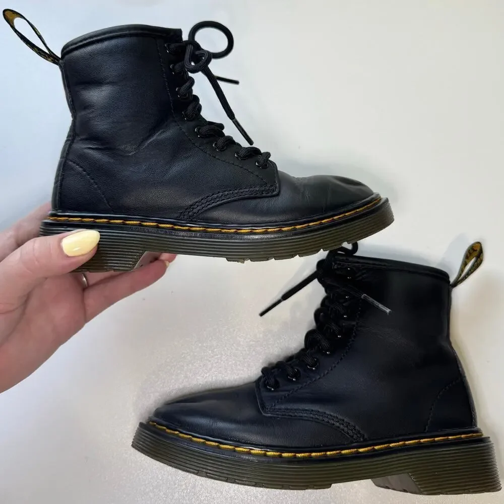 Dr. Martens 1460 8 Eye Boots Black Unisex Kids Size 12